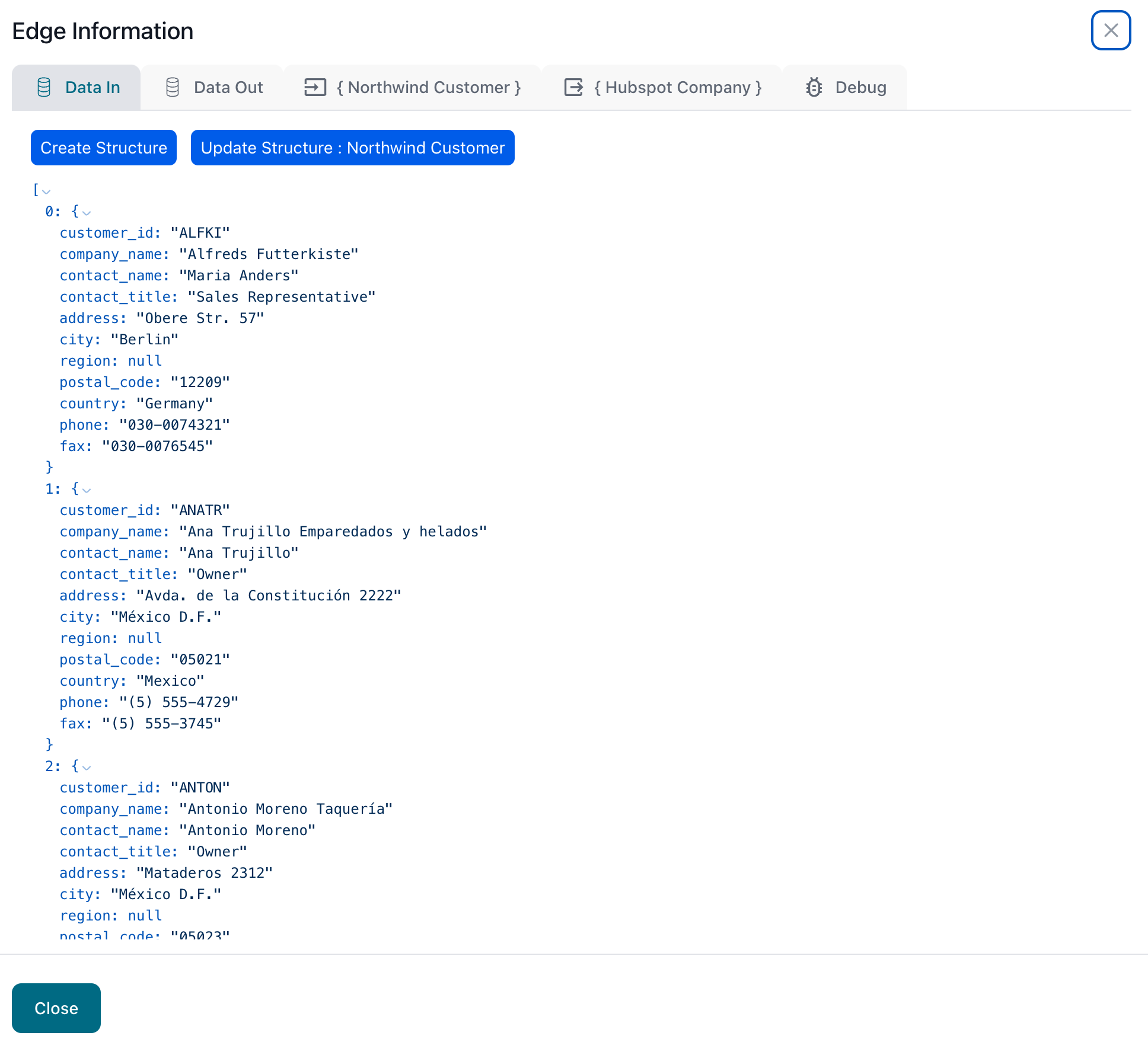 Input data