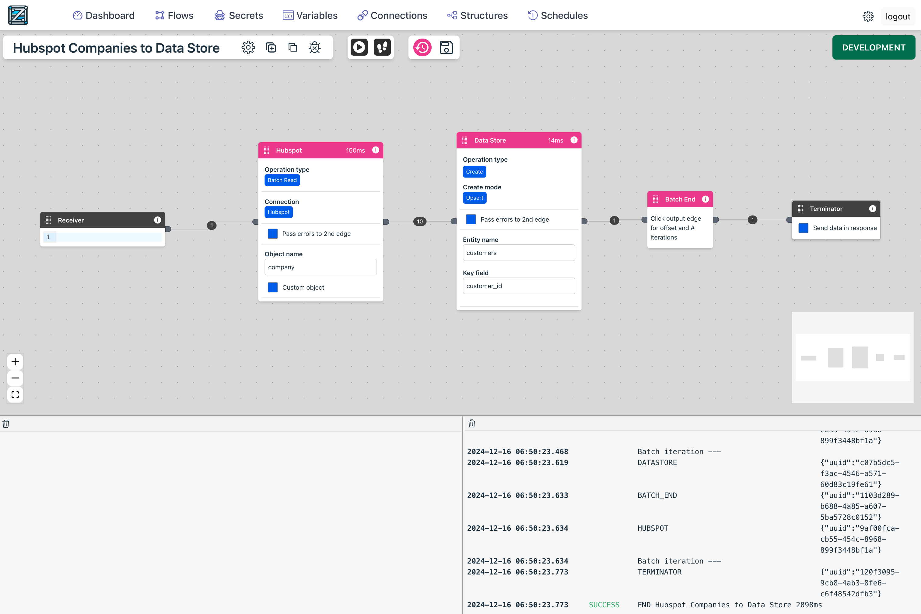 Data Store example