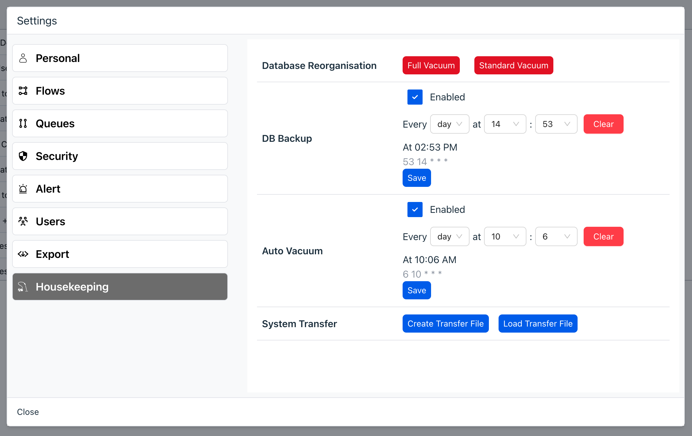 System transfer