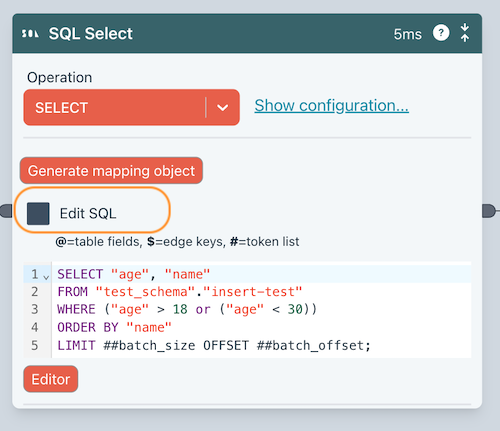 Edit SQL Edit SQL